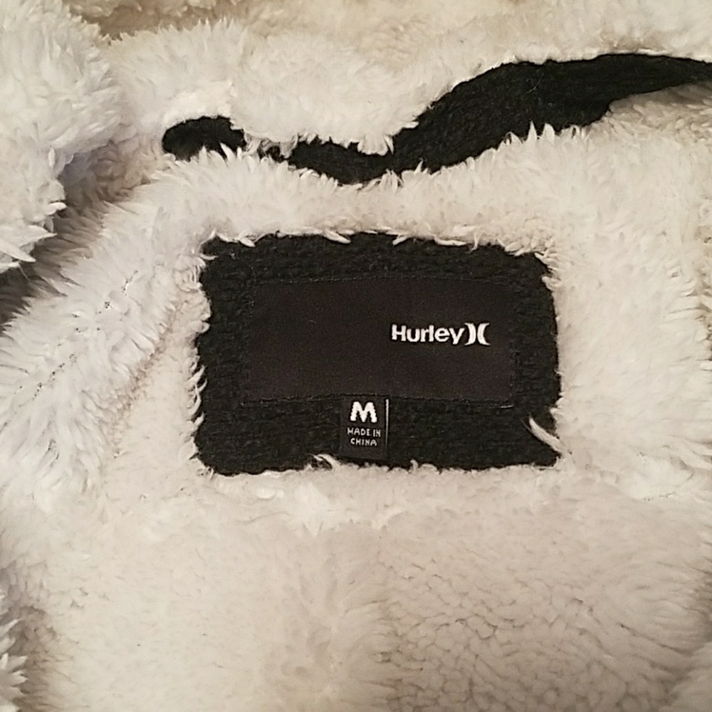 HURLEY Nordic Sherpa Jacket blk & White - Picture 4 of 8
